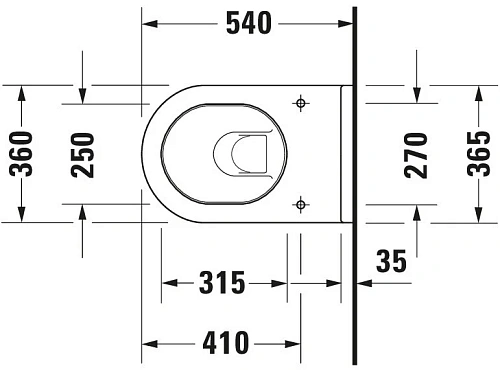Унитаз подвесной Duravit Starck 3 2225090000 Унитаз подвесной Duravit Starck 3 2225090000