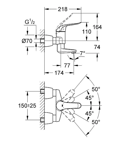 Смеситель для раковины GROHE Euroeco Special (вынос 174 мм, длина рычага 120 мм), хром (32768000) Смеситель для раковины GROHE Euroeco Special (вынос 174 мм, длина рычага 120 мм), хром (32768000)