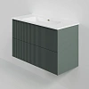 Тумба под раковину La Fenice Terra Twin Grigio 100 см FNC-01-TER-G-100-2 серо-зеленая матовая Тумба под раковину La Fenice Terra Twin Grigio 100 см FNC-01-TER-G-100-2 серо-зеленая матовая