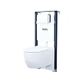Комплект унитаза IDDIS Basic (BASAI03i73) инсталляция и клавиша смыва белая Комплект унитаза IDDIS Basic (BASAI03i73) инсталляция и клавиша смыва белая