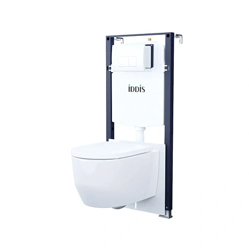 Комплект унитаза IDDIS Basic (BASAI03i73) инсталляция и клавиша смыва белая Комплект унитаза IDDIS Basic (BASAI03i73) инсталляция и клавиша смыва белая
