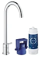 Кран GROHE Blue с вентилем для фильтрованной воды с комплектом для подключения, хром (31301001) Кран GROHE Blue с вентилем для фильтрованной воды с комплектом для подключения, хром (31301001)