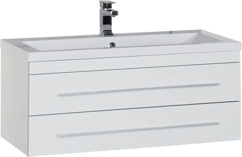 Тумба под раковину Aquanet Верона 100 белый (подвесная 2 ящика) 00175382 Тумба под раковину Aquanet Верона 100 белый (подвесная 2 ящика) 00175382