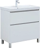 Тумба с раковиной Aquanet Вега 80 00345377 напольная белый глянец