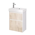Тумба под раковину DREJA SLIM, 55 см, подвесная/напольная, 2 ящика, белый глянец / дуб кантри 99.050 99.0500 Тумба под раковину DREJA SLIM, 55 см, подвесная/напольная, 2 ящика, белый глянец / дуб кантри 99.050 99.0500