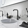 Смеситель для раковины GROHE Essence New с донным клапаном, L-Size, темный графит глянец (32628A01) Смеситель для раковины GROHE Essence New с донным клапаном, L-Size, темный графит глянец (32628A01)
