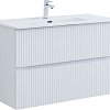 Тумба под раковину Aquanet Джейн 100 белый матовый 00313288 напольная/подвесная Тумба под раковину Aquanet Джейн 100 белый матовый 00313288 напольная/подвесная