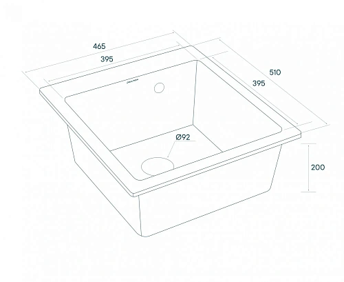 Кухонная мойка Paulmark KANTE 45 PM104651-AN, антрацит, 460х510 мм Кухонная мойка Paulmark KANTE 45 PM104651-AN, антрацит, 460х510 мм