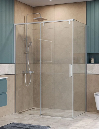 Душевой уголок BelBagno SOFT_CLOSE-1-AH-1-140/100-C-Cr 140x100 см, профиль хром, стекло прозрачное Душевой уголок BelBagno SOFT_CLOSE-1-AH-1-140/100-C-Cr 140x100 см, профиль хром, стекло прозрачное