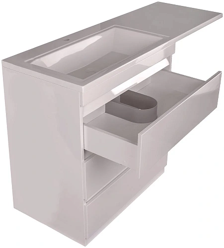 Тумба под раковину Style Line Даллас 140, 3 ящика, Люкс белая СС-00002221 Тумба под раковину Style Line Даллас 140, 3 ящика, Люкс белая СС-00002221