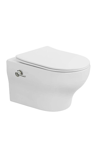 Унитаз подвесной Boheme FIORE 978-SET-2-W с функцией биде, белый глянец c крышкой Унитаз подвесной Boheme FIORE 978-SET-2-W с функцией биде, белый глянец c крышкой