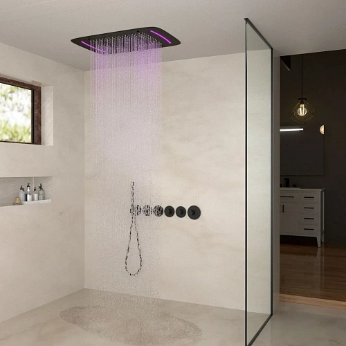 Душевая система Timo Saona SX-2319/03SM встраиваемая с термостатом черный Душевая система Timo Saona SX-2319/03SM встраиваемая с термостатом черный