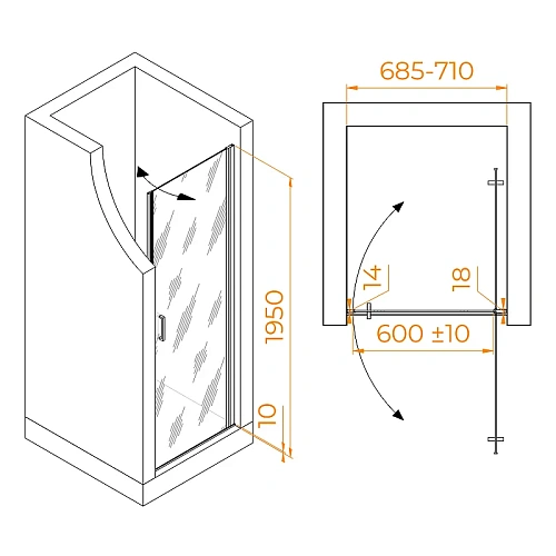 Душевая дверь RGW Leipzig LE-003Gr 700 мм Easy Clean серый 351200307-110 Душевая дверь RGW Leipzig LE-003Gr 700 мм Easy Clean серый 351200307-110