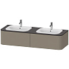 Картинка анонса товара «тумба под раковину duravit happy d.2 plus hp4956b9292 подвесная 160 см серый камень»
