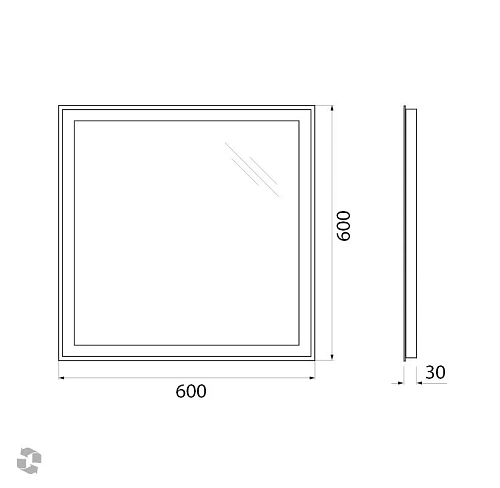 Зеркало BelBagno SPC-GRT-600-600-LED-BTN 12W 220-240V 600x30x600 с подсветкой и кнопочным выключателем Зеркало BelBagno SPC-GRT-600-600-LED-BTN 12W 220-240V 600x30x600 с подсветкой и кнопочным выключателем