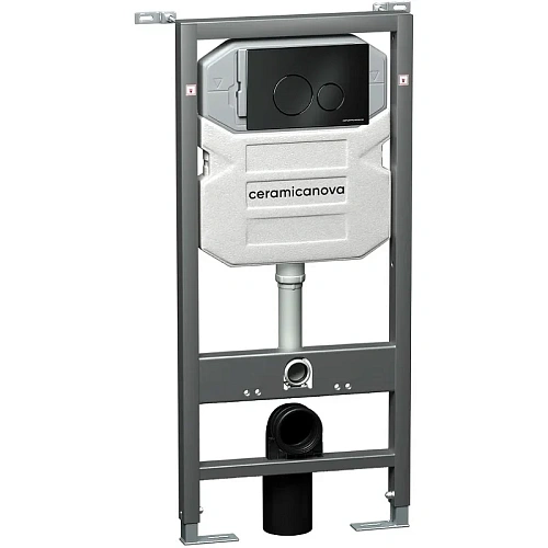 Комплект унитаза Ceramica Nova Сет 4 в 1 инсталляция с кнопкой и шумоизоляцией CN4002MB_1001B_1000 Комплект унитаза Ceramica Nova Сет 4 в 1 инсталляция с кнопкой и шумоизоляцией CN4002MB_1001B_1000