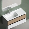 Тумба под раковину Sancos Delta DL100LW 995х445х500 левая, дуб светлый/белый, подвесная Тумба под раковину Sancos Delta DL100LW 995х445х500 левая, дуб светлый/белый, подвесная