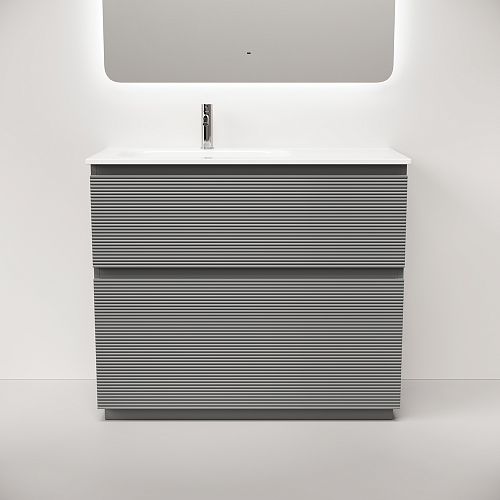 Тумба под раковину SANCOS Folk Floor FL100FLES левая 995х445х850 Ergraut soft, напольная Тумба под раковину SANCOS Folk Floor FL100FLES левая 995х445х850 Ergraut soft, напольная