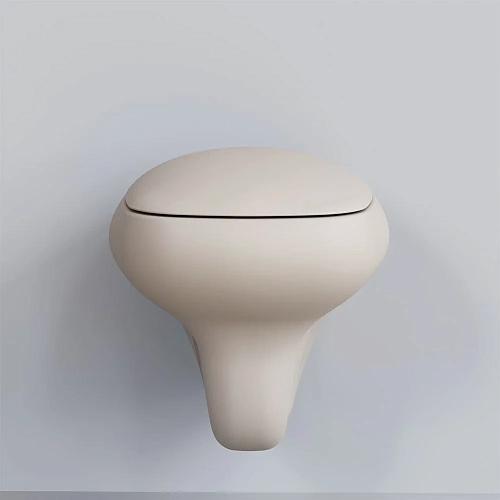 Унитаз подвесной Diamond 123T20401R (530x405x375) матовый бежевый безободковый без сиденья Унитаз подвесной Diamond 123T20401R (530x405x375) матовый бежевый безободковый без сиденья