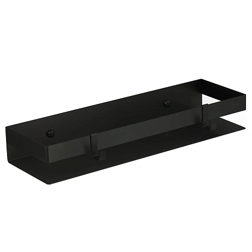 Полка Lemark SHELF LINE 400 мм с крючками, черный 9772053 Полка Lemark SHELF LINE 400 мм с крючками, черный 9772053