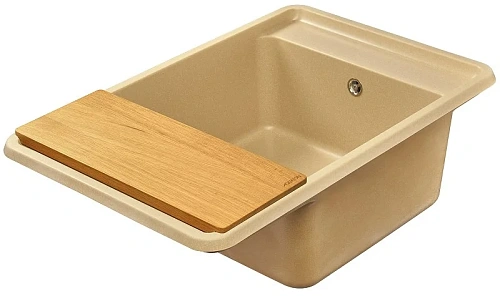 Кухонная мойка Aquaton Беллис 78 1A725032BS260 из литого мрамора, латте Кухонная мойка Aquaton Беллис 78 1A725032BS260 из литого мрамора, латте