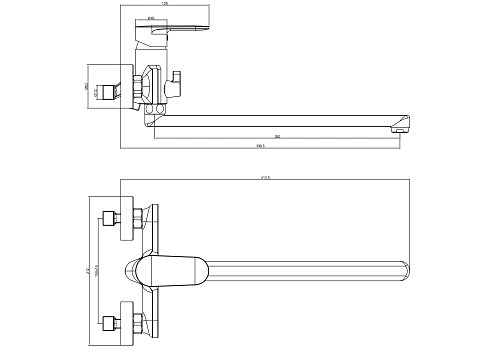 Смеситель для ванны Aquatek НИКА AQ1842MB черный матовый Смеситель для ванны Aquatek НИКА AQ1842MB черный матовый