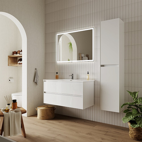 Тумба под раковину Sancos Cento CN100W белый глянец Тумба под раковину Sancos Cento CN100W белый глянец