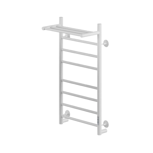 Полотенцесушитель электрическийкабельный Ника WAY-2 80/40 с полкой RAL9016 белый матовый U Полотенцесушитель электрическийкабельный Ника WAY-2 80/40 с полкой RAL9016 белый матовый U