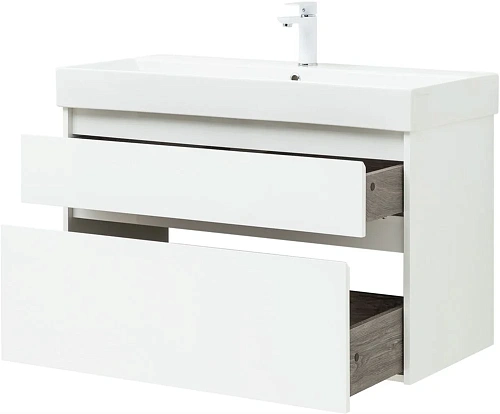 Тумба под раковину Aquanet Nova Lite 100 (SLIM SYNERGY) белый, 2 ящика 00249940 Тумба под раковину Aquanet Nova Lite 100 (SLIM SYNERGY) белый, 2 ящика 00249940