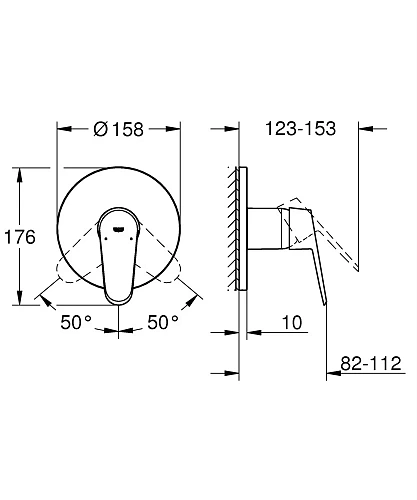 Смеситель для душа GROHE Eurodisc Cosmopolitan, хром (24055002) Смеситель для душа GROHE Eurodisc Cosmopolitan, хром (24055002)