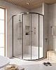 Картинка анонса товара «душевой уголок cezares relax-304-rh-2-120/90-c-gm 120x90см стекло прозрачное, профиль оружейная сталь»