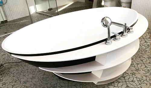 Ванна отдельностоящая Kolpa-San TRISTAN FS 196x117 815980 из искусственного камня kerrock Ванна отдельностоящая Kolpa-San TRISTAN FS 196x117 815980 из искусственного камня kerrock