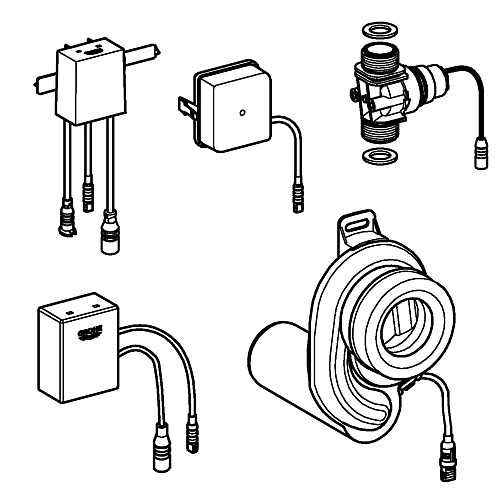 Сифон для писсуара GROHE, с температурным датчиком, с Bluetooth (39369000) Сифон для писсуара GROHE, с температурным датчиком, с Bluetooth (39369000)
