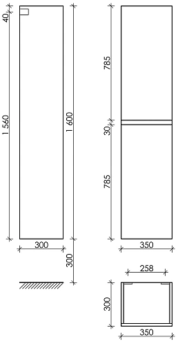 Шкаф-пенал Sancos Urban PUR35ECH подвесной дуб чарльстон , 350х300х1600 мм Шкаф-пенал Sancos Urban PUR35ECH подвесной дуб чарльстон , 350х300х1600 мм