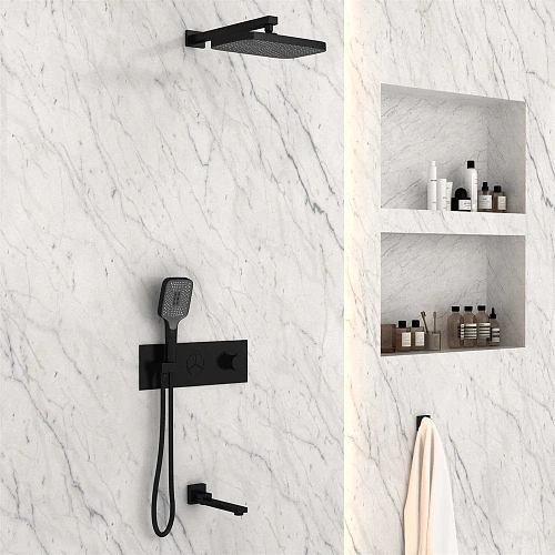 Душевая система Vincea VSFW-432T1MB встраиваемая, термостатический, 3 режима, черный Душевая система Vincea VSFW-432T1MB встраиваемая, термостатический, 3 режима, черный