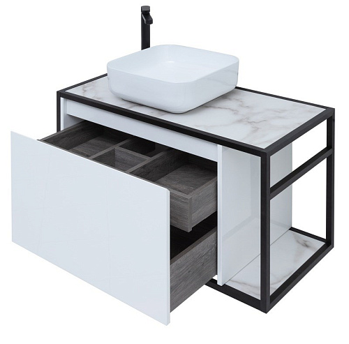 Тумба под раковину Aquanet Nova Lite Loft 90 L белый 00261652 Тумба под раковину Aquanet Nova Lite Loft 90 L белый 00261652