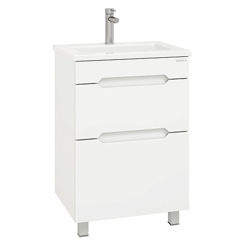 Тумба под раковину Onika Айленд 60 см 106155 напольная, белая (для Элина 60) Тумба под раковину Onika Айленд 60 см 106155 напольная, белая (для Элина 60)