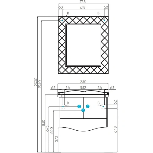 Тумба с раковиной Aquaton Венеция 75 1A1509K0VN010 белая Тумба с раковиной Aquaton Венеция 75 1A1509K0VN010 белая