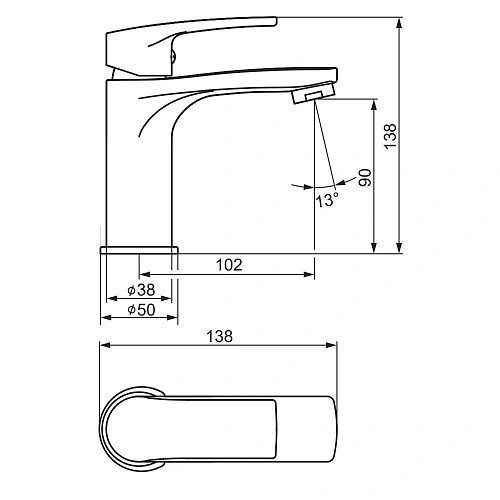 Смеситель для раковины Damixa Eclipse 2.0 480210000 хром Смеситель для раковины Damixa Eclipse 2.0 480210000 хром