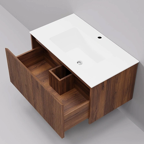 Тумба с раковиной ArtDecco Camilla 80 ACM08W22S200 черный орех Тумба с раковиной ArtDecco Camilla 80 ACM08W22S200 черный орех