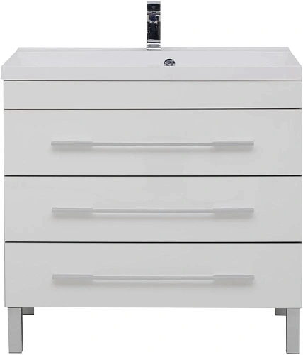 Тумба под раковину Aquanet Верона 90 белый (напольная 3 ящика) 00178470 Тумба под раковину Aquanet Верона 90 белый (напольная 3 ящика) 00178470