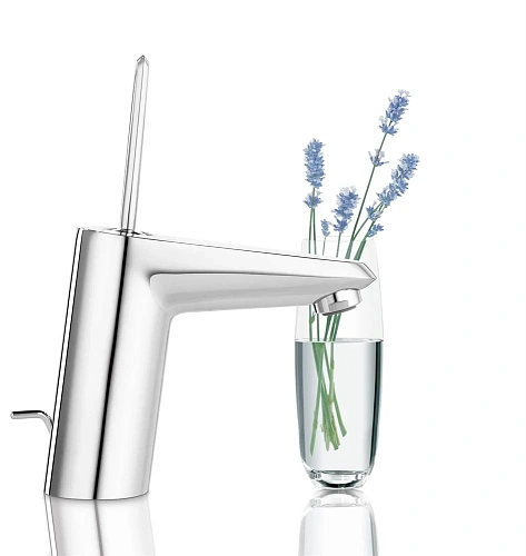 Смеситель для раковины GROHE Eurodisc Joy с донным клапаном, низкий излив, хром (23425000) Смеситель для раковины GROHE Eurodisc Joy с донным клапаном, низкий излив, хром (23425000)