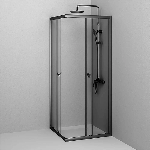 Душевой уголок AM.PM Sunny W87G-403-8080-BТ 80x80 черный, стекло прозрачное Душевой уголок AM.PM Sunny W87G-403-8080-BТ 80x80 черный, стекло прозрачное
