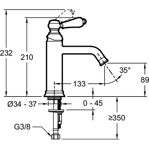 Смеситель для раковины Jacob Delafon Louise E24360-BL Смеситель для раковины Jacob Delafon Louise E24360-BL