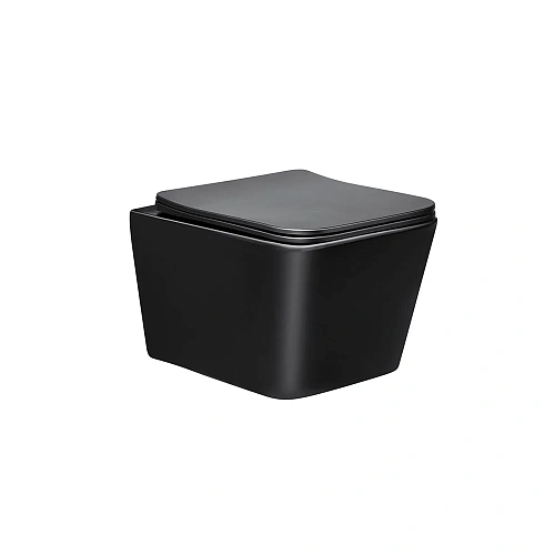 Унитаз подвесной Vincea Q-Line VT1-12MB, матовый черный, ультратонкое сиденье soft-close Унитаз подвесной Vincea Q-Line VT1-12MB, матовый черный, ультратонкое сиденье soft-close