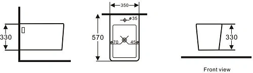 Биде подвесное Aquanet Tavr-B2 BL-103-WHB Биде подвесное Aquanet Tavr-B2 BL-103-WHB