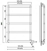 Полотенцесушитель электрический Margaroli Sole (Соле) 542-5 5424705, 47 x 87 см 5424705OBC
