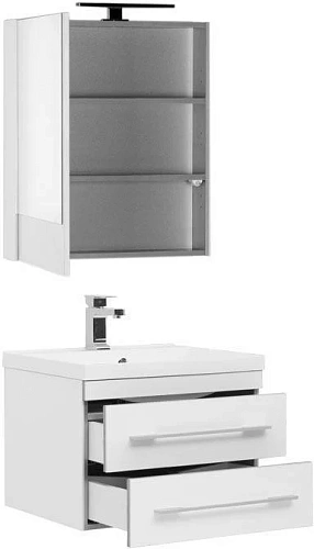 Комплект мебели Aquanet Верона 58 белый (подвесной 2 ящика) 00287651 Комплект мебели Aquanet Верона 58 белый (подвесной 2 ящика) 00287651