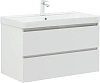 Тумба с раковиной Aquanet Вега 90 00327998 белый глянец