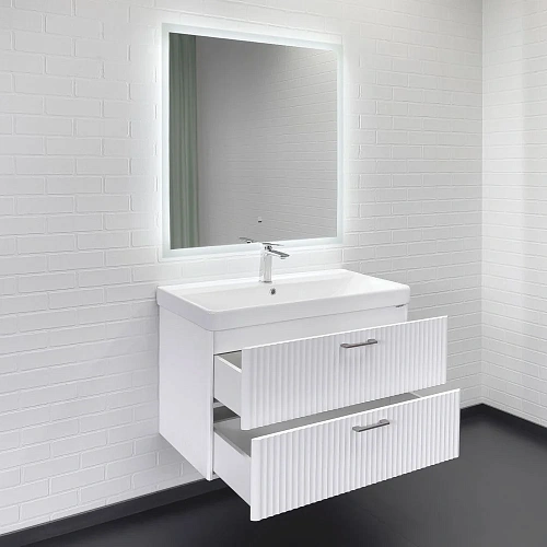 Тумба с раковиной Comforty Ангара-90П 00-00017872 белый матовый раковина Comforty 4490 Тумба с раковиной Comforty Ангара-90П 00-00017872 белый матовый раковина Comforty 4490